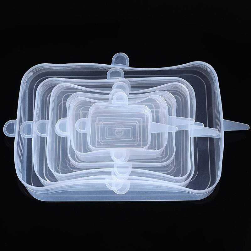 Tapas elásticas de silicona reutilizables, duraderas y desechables, para conservar alimentos frescos