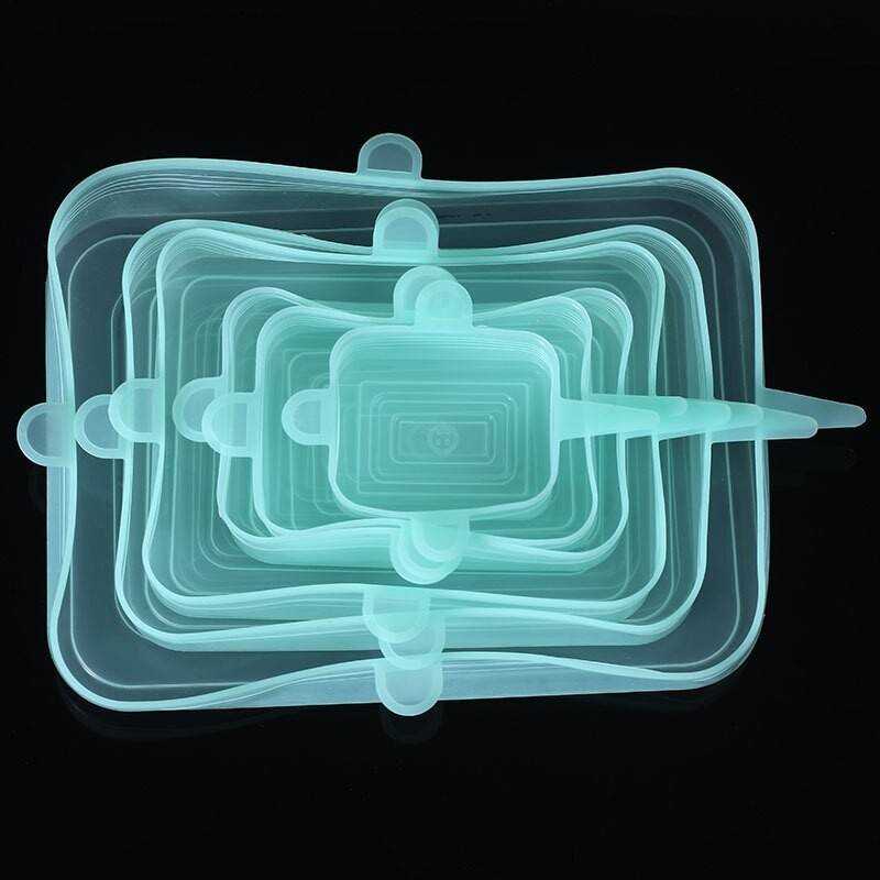 Tapas elásticas de silicona reutilizables, duraderas y desechables, para conservar alimentos frescos