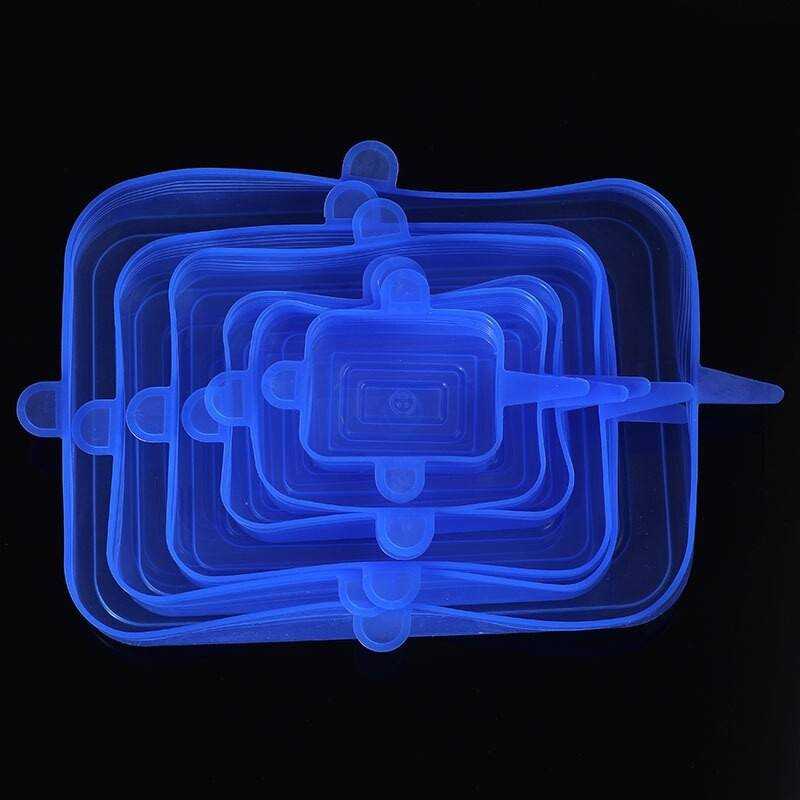 Tapas elásticas de silicona reutilizables, duraderas y desechables, para conservar alimentos frescos