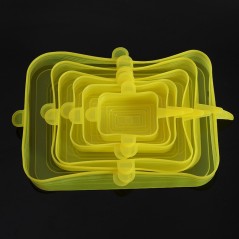 Tapas elásticas de silicona reutilizables, duraderas y desechables, para conservar alimentos frescos