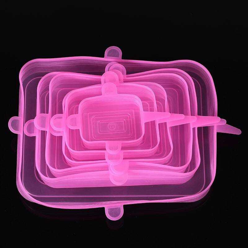 Tapas elásticas de silicona reutilizables, duraderas y desechables, para conservar alimentos frescos