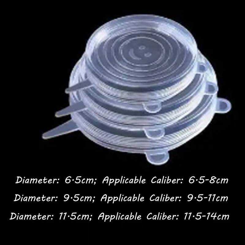 Tapas elásticas de silicona reutilizables, duraderas y desechables, para conservar alimentos frescos