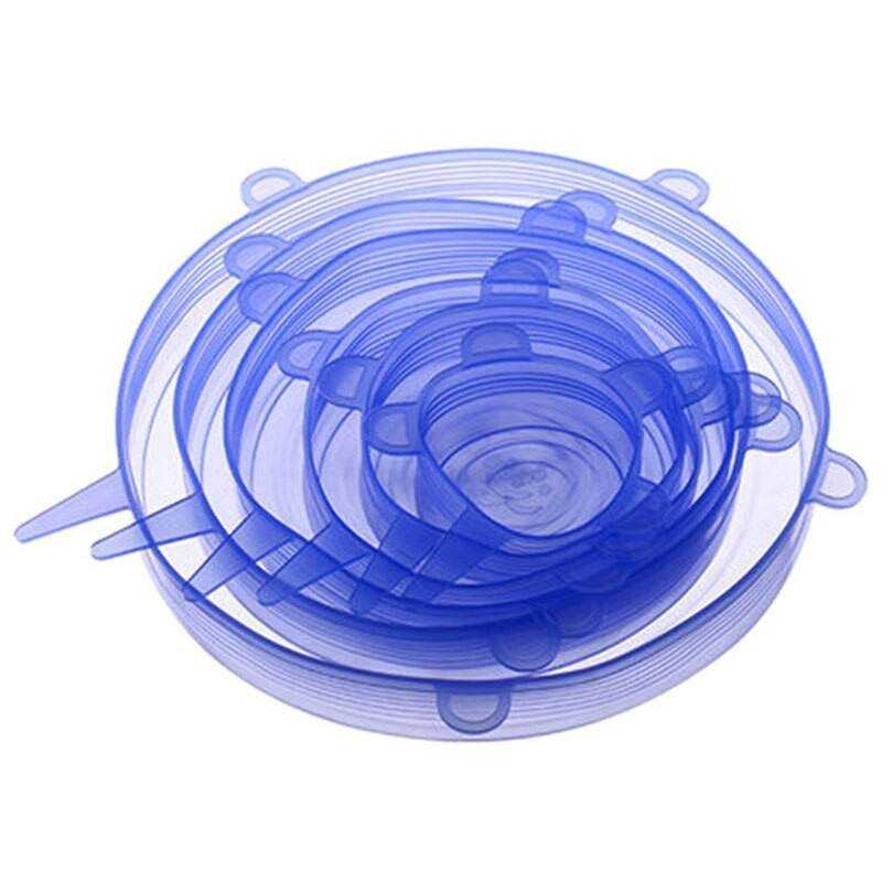 Tapas elásticas de silicona reutilizables, duraderas y desechables, para conservar alimentos frescos